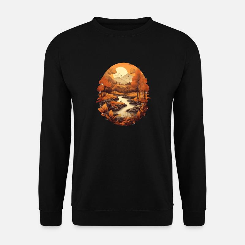 Paysage automnal - Sweat-shirt Unisexe - noir