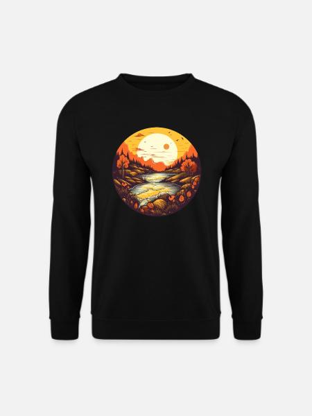Herbstliche Landschaft - Unisex Pullover - Schwarz