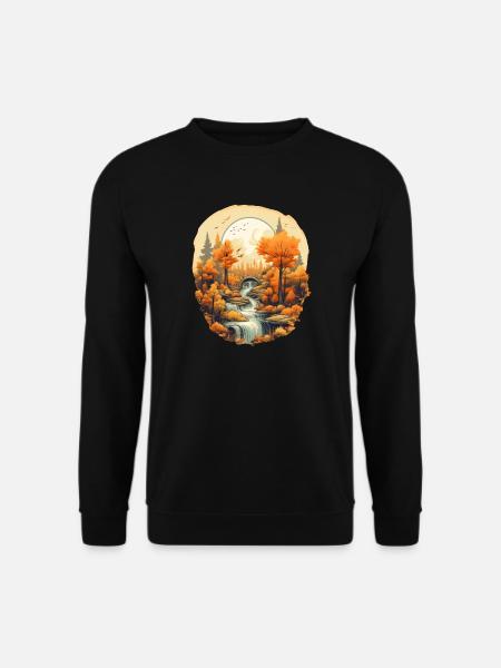 Herbstliche Landschaft - Unisex Pullover - Schwarz