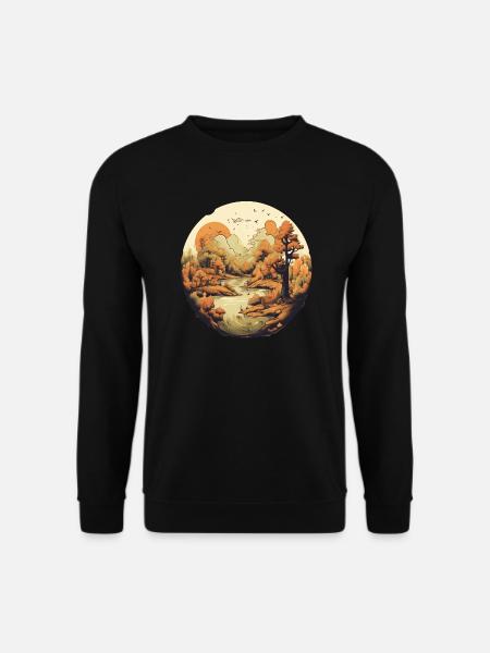 Herbstliche Landschaft - Unisex Pullover - Schwarz
