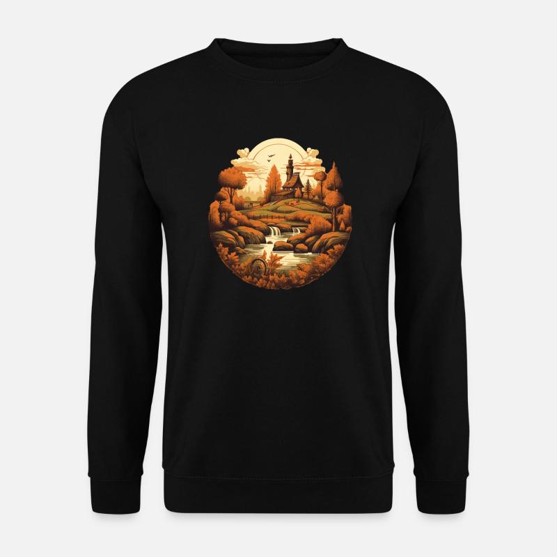 Autumnal landscape - Unisex Sweatshirt - black