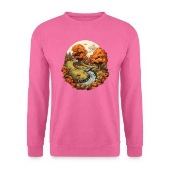 Herbstliche Landschaft - Unisex Pullover - Pink - Vorne