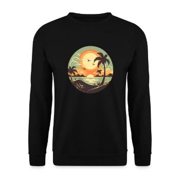 Strand - Unisex Pullover - Schwarz - Vorne - Alina (178cm) & Michal (187cm)