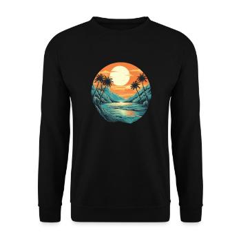 Strand - Unisex Pullover - Schwarz - Vorne - Alina (178cm) & Michal (187cm)