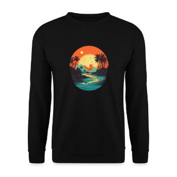Strand - Unisex Pullover - Schwarz - Vorne - Alina (178cm) & Michal (187cm)