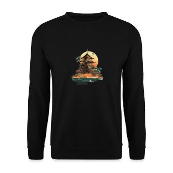 Strand - Unisex Pullover - Schwarz - Vorne - Alina (178cm) & Michal (187cm)