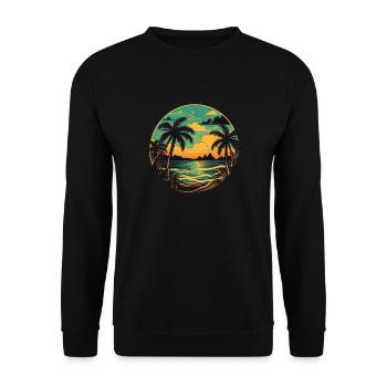 Strand - Unisex Pullover - Schwarz - Vorne - Alina (178cm) & Michal (187cm)