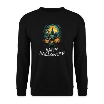 Halloween - Joyeux Halloween - Sweat-shirt Unisexe - noir - Devant - Alina (178cm) & Michal (187cm)