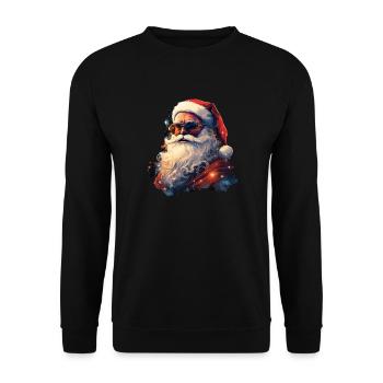 Père Noël - Sweat-shirt Unisexe - noir - Devant - Alina (178cm) & Michal (187cm)