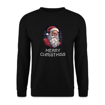 Weihnachtsmann - Marry Christmas - Unisex Pullover - Schwarz - Vorne - Alina (178cm) & Michal (187cm)