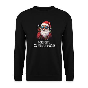 Weihnachtsmann - Marry Christmas - Unisex Pullover - Schwarz - Vorne - Alina (178cm) & Michal (187cm)