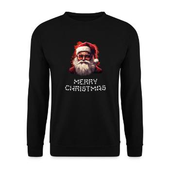 Santa Claus - Marry Christmas - Unisex Sweatshirt - black - Front - Alina (178cm) & Michal (187cm)