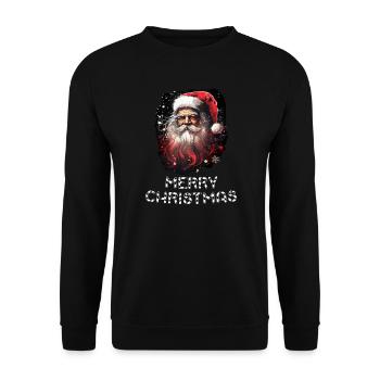 Weihnachtsmann - Marry Christmas - Unisex Pullover - Schwarz - Vorne - Alina (178cm) & Michal (187cm)