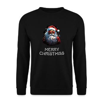 Weihnachtsmann - Marry Christmas - Unisex Pullover - Schwarz - Vorne - Alina (178cm) & Michal (187cm)