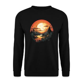 Paysage - Sweat-shirt Unisexe - noir - Devant - Alina (178cm) & Michal (187cm)