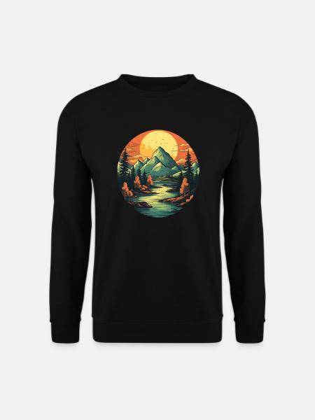 Landschaft - Unisex Pullover - Schwarz