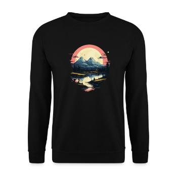 Paysage - Sweat-shirt Unisexe - noir - Devant - Alina (178cm) & Michal (187cm)