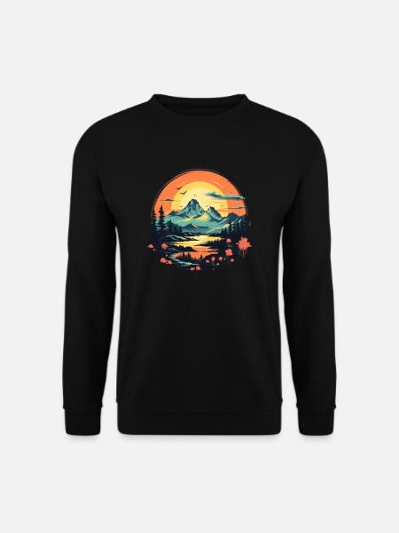 Landschaft - Unisex Pullover - Schwarz
