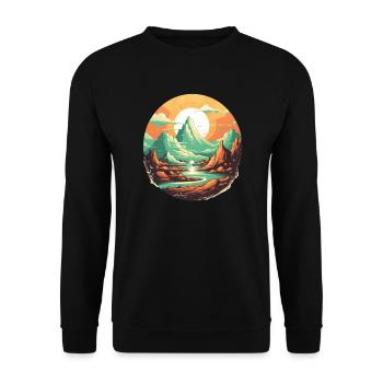 Landscape - Unisex Sweatshirt - black - Front - Alina (178cm) & Michal (187cm)