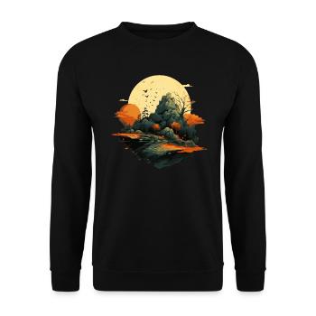 Landscape - Unisex Sweatshirt - black - Front - Alina (178cm) & Michal (187cm)