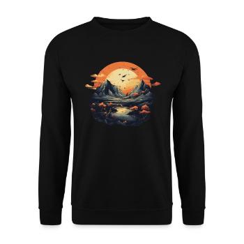 Paysage - Sweat-shirt Unisexe - noir - Devant - Alina (178cm) & Michal (187cm)