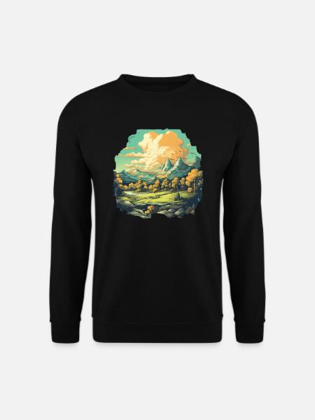 Landschaft - Unisex Pullover - Schwarz