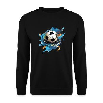 Fußball Ball - Unisex Pullover - Schwarz - Vorne - Alina (178cm) & Michal (187cm)