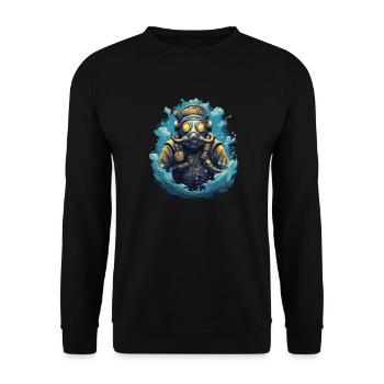 Diver - Unisex Sweatshirt - black - Front - Alina (178cm) & Michal (187cm)