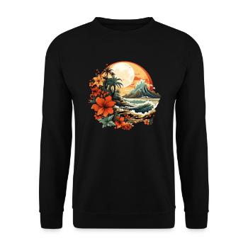 Tropical - Sweat-shirt Unisexe - noir - Devant - Alina (178cm) & Michal (187cm)