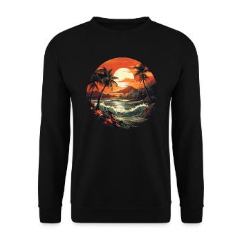 Tropical - Unisex Sweatshirt - black - Front - Alina (178cm) & Michal (187cm)