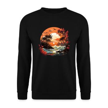 Tropical - Sweat-shirt Unisexe - noir - Devant - Alina (178cm) & Michal (187cm)