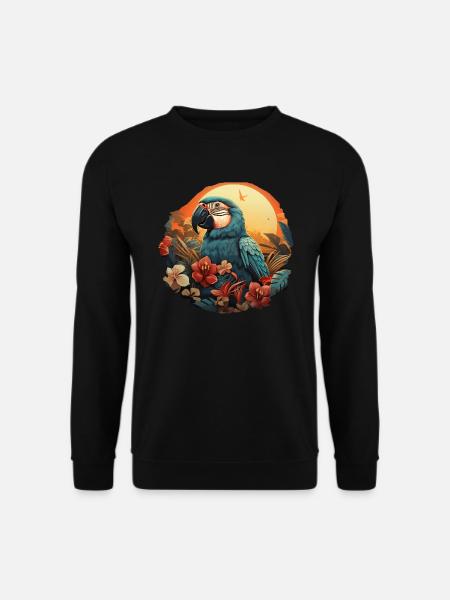 Tropical - Parrot - Unisex Sweatshirt - black