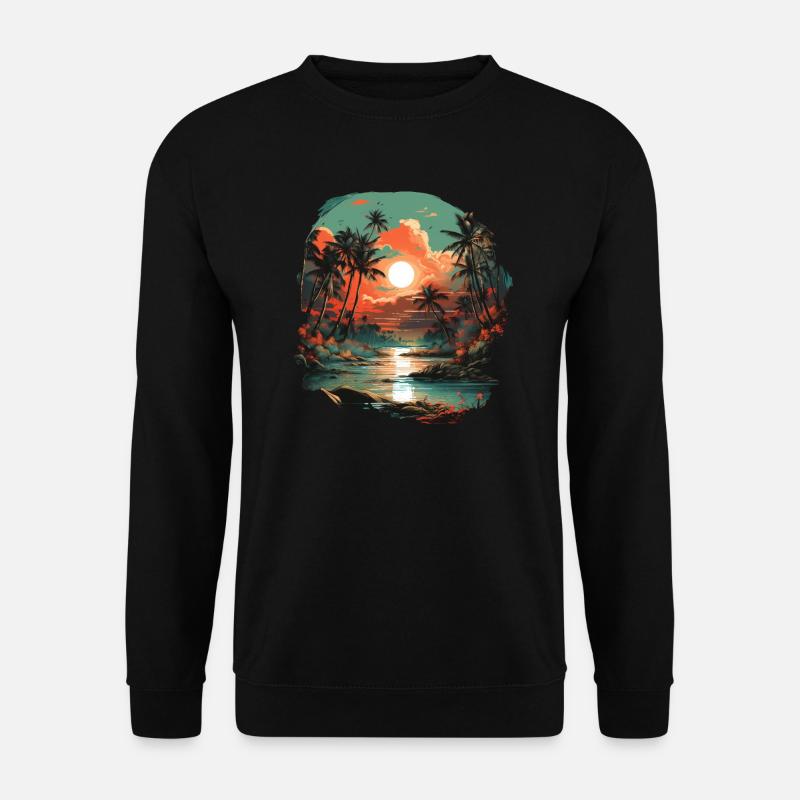 Tropisch - Unisex Pullover - Schwarz