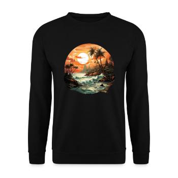 Tropical - Unisex Sweatshirt - black - Front - Alina (178cm) & Michal (187cm)