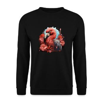 Flamingo - Unisex Pullover - Schwarz - Vorne - Alina (178cm) & Michal (187cm)