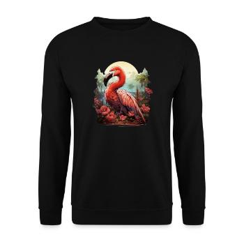 Flamingo - Unisex Pullover - Schwarz - Vorne - Alina (178cm) & Michal (187cm)