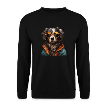Hund - Unisex Pullover - Schwarz - Vorne - Alina (178cm) & Michal (187cm)