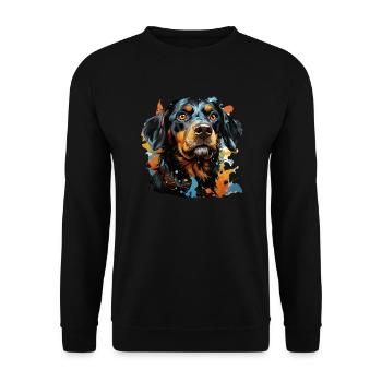 Dog - Unisex Sweatshirt - black - Front - Alina (178cm) & Michal (187cm)