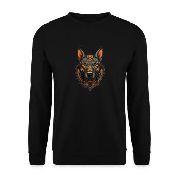 Hund - Unisex Pullover - Schwarz - Vorne - Alina (178cm) & Michal (187cm)