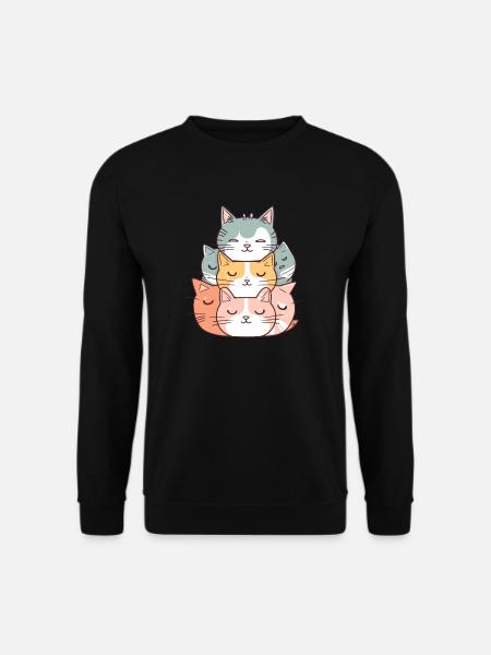 Cat - Kawaii Style - Unisex Sweatshirt - black