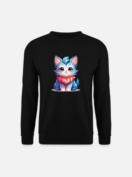 Cat - Kawaii Style - Unisex Sweatshirt - black