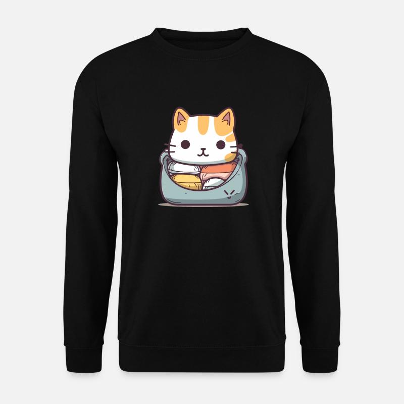 Cat - Kawaii Style - Unisex Sweatshirt - black
