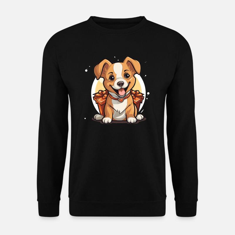 Design natalizio per cani - Stile Kawaii - Felpa unisex - nero