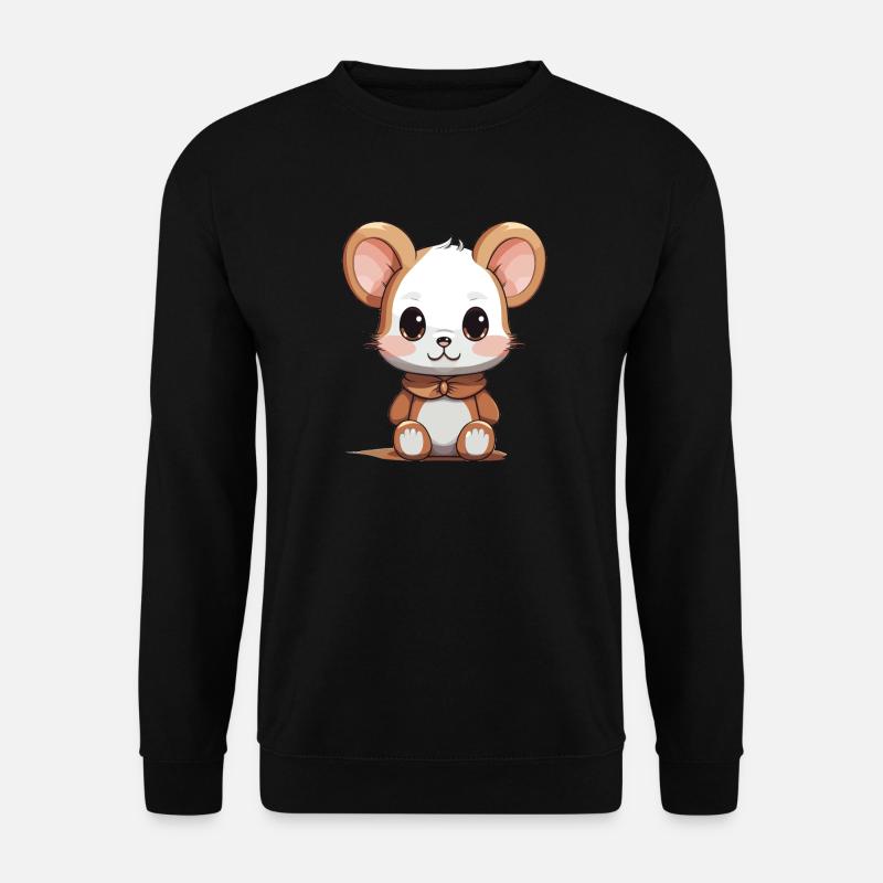 Maus - Kawaii Style - Unisex Pullover - Schwarz