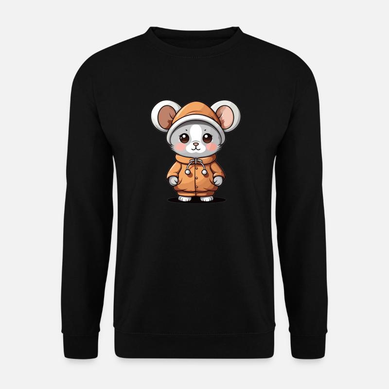 Mouse Christmas Design - Kawaii Style - Unisex Sweatshirt - black