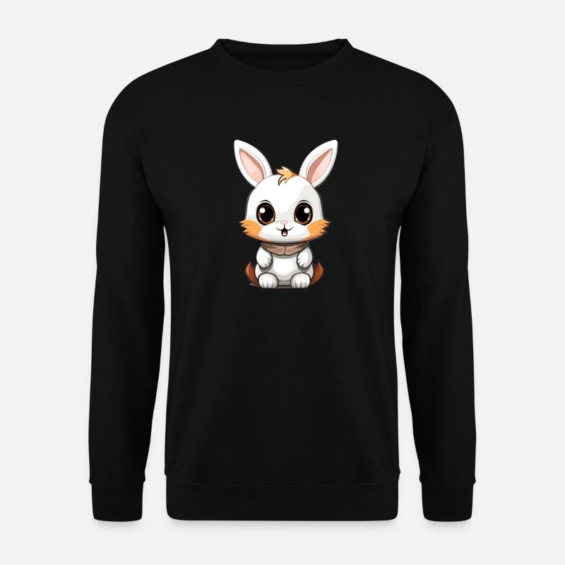 Hase - Kawaii Style - Unisex Pullover - Schwarz