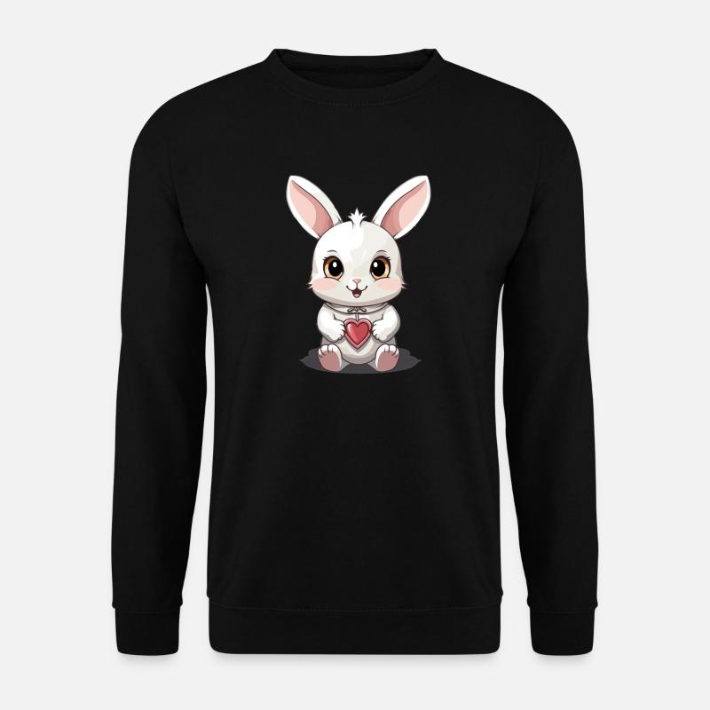 Lapin - Style Kawaii - Sweat-shirt Unisexe - noir