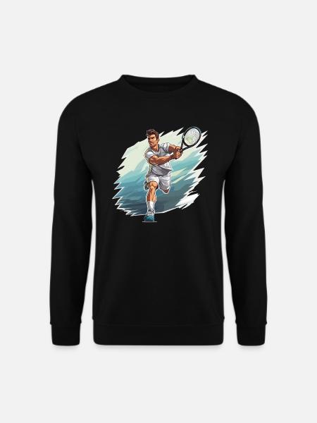 Tennis Player - Illustration - Unisex Sweatshirt - black