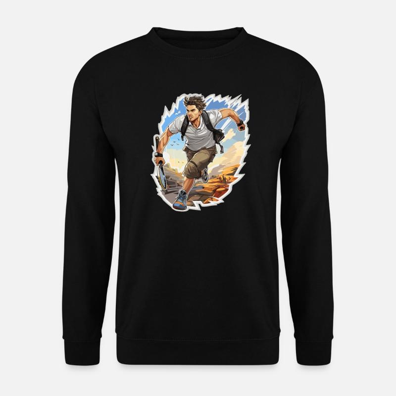Tennis Player - Illustration - Unisex Sweatshirt - black