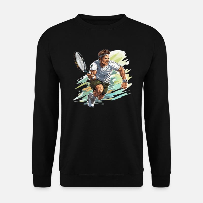 Tennis Player - Illustration - Unisex Sweatshirt - black